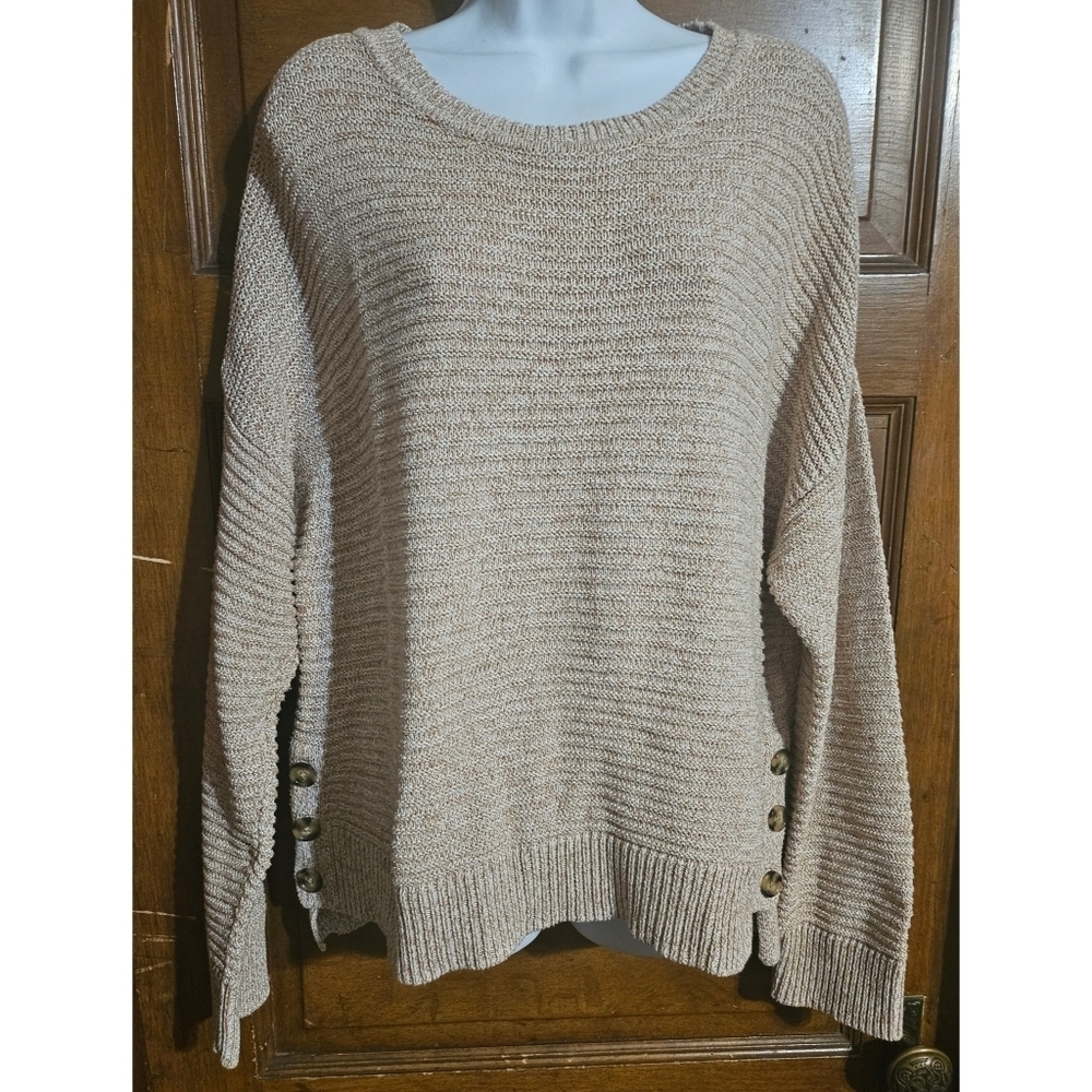 Joie Chunky Knit Side Button Sweater